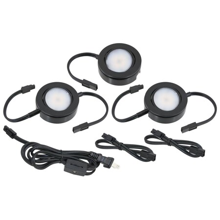 Splashofflash 120V MVP Cetlus 3 Puck Light Kit, Matte Black - 6 ft. SP2520354